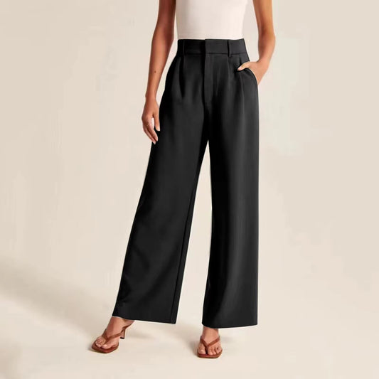 Lunézia™ - Pantalon d'été taille haute coupe droite